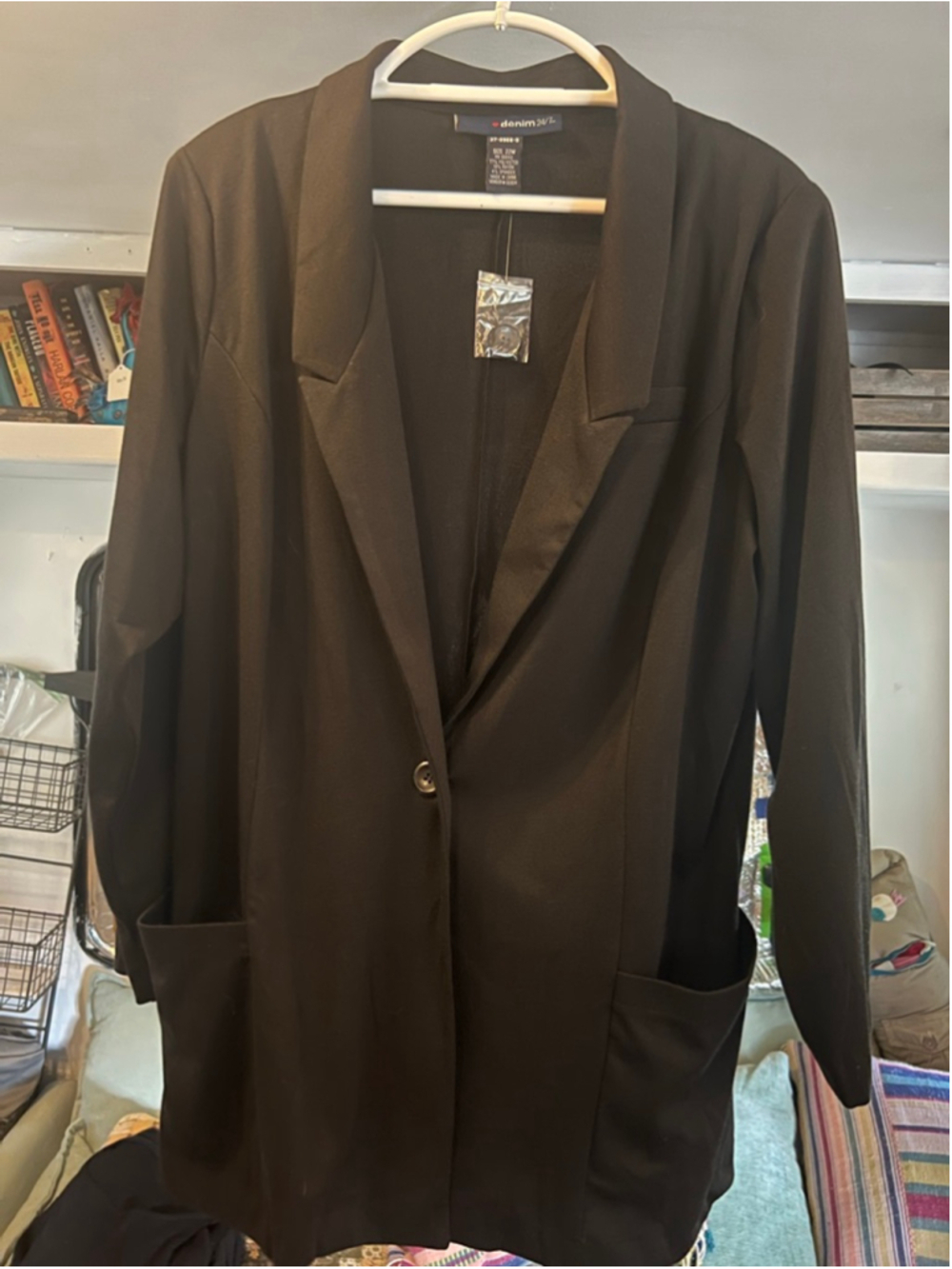 Women's Denim 24/7 Black Blazer Plus Size 22W